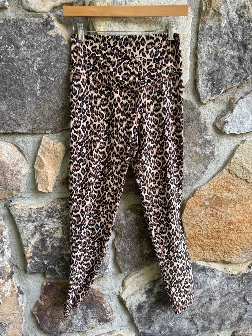 Aerie OFFLINE Real Me Crossover 7/8 Leggings XL Leopard High Rise Yoga
